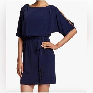 Jessica Simpson Navy Belted Woman's Dress Size XS